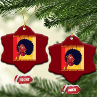 Black History Month Afro Woman Ceramic Ornament Educated Melanated Elevated African American Empowerment
