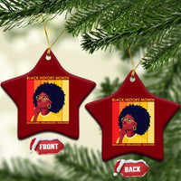 Black History Month Afro Woman Ceramic Ornament Educated Melanated Elevated African American Empowerment