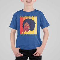 Black History Month Afro Woman T Shirt For Kid Educated Melanated Elevated African American Empowerment