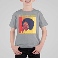 Black History Month Afro Woman T Shirt For Kid Educated Melanated Elevated African American Empowerment
