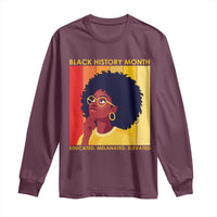Black History Month Afro Woman Long Sleeve Shirt Educated Melanated Elevated African American Empowerment