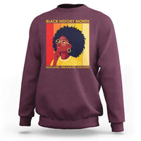 Black History Month Afro Woman Sweatshirt Educated Melanated Elevated African American Empowerment