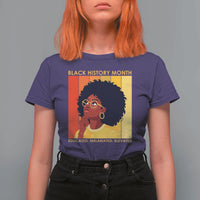 Black History Month Afro Woman T Shirt For Women Educated Melanated Elevated African American Empowerment