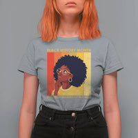 Black History Month Afro Woman T Shirt For Women Educated Melanated Elevated African American Empowerment