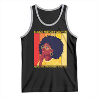 Black History Month Afro Woman Tank Top Educated Melanated Elevated African American Empowerment