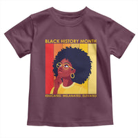 Black History Month Afro Woman Toddler T Shirt Educated Melanated Elevated African American Empowerment