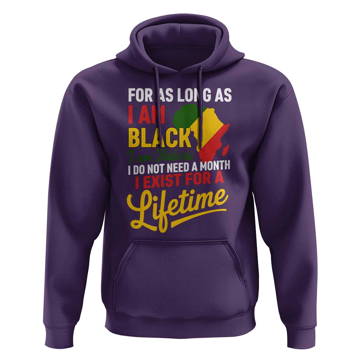 I Am Black History I Exist for a Lifetime Hoodie Black Pride African American Empowerment