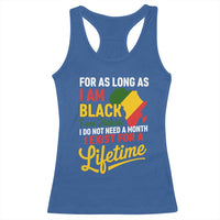 I Am Black History I Exist for a Lifetime Racerback Tank Top Black Pride African American Empowerment