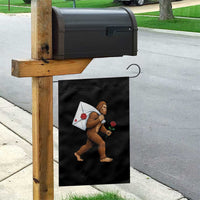 Funny Valentine Bigfoot with Heart Sack Bag Garden Flag Romantic Sasquatch Love Letter Valentines Day