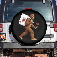 Funny Valentine Bigfoot with Heart Sack Bag Spare Tire Cover Romantic Sasquatch Love Letter Valentines Day