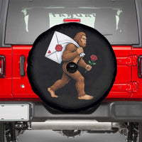 Funny Valentine Bigfoot with Heart Sack Bag Spare Tire Cover Romantic Sasquatch Love Letter Valentines Day