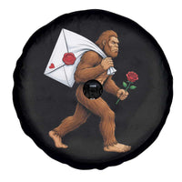 Funny Valentine Bigfoot with Heart Sack Bag Spare Tire Cover Romantic Sasquatch Love Letter Valentines Day