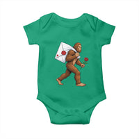 Funny Valentine Bigfoot with Heart Sack Bag Baby Onesie Romantic Sasquatch Love Letter Valentines Day