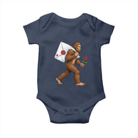 Funny Valentine Bigfoot with Heart Sack Bag Baby Onesie Romantic Sasquatch Love Letter Valentines Day