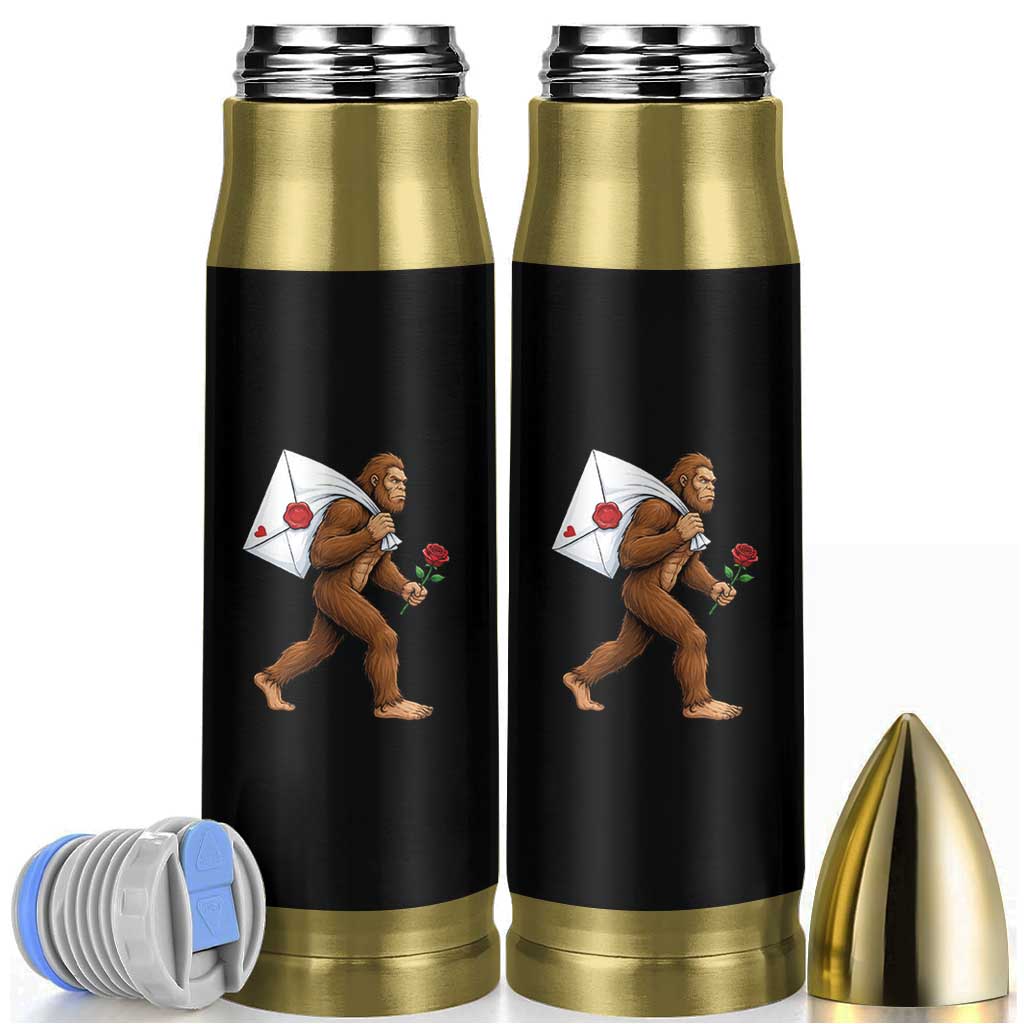 Funny Valentine Bigfoot with Heart Sack Bag Bullet Tumbler Romantic Sasquatch Love Letter Valentines Day