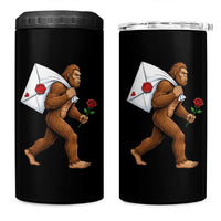 Funny Valentine Bigfoot with Heart Sack Bag 4 in 1 Can Cooler Tumbler Romantic Sasquatch Love Letter Valentines Day