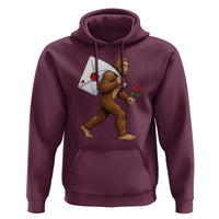 Funny Valentine Bigfoot with Heart Sack Bag Hoodie Romantic Sasquatch Love Letter Valentines Day