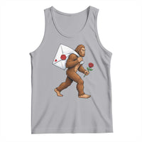 Funny Valentine Bigfoot with Heart Sack Bag Tank Top Romantic Sasquatch Love Letter Valentines Day
