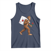 Funny Valentine Bigfoot with Heart Sack Bag Tank Top Romantic Sasquatch Love Letter Valentines Day