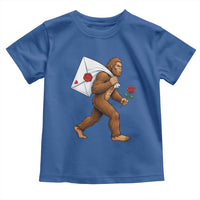 Funny Valentine Bigfoot with Heart Sack Bag Toddler T Shirt Romantic Sasquatch Love Letter Valentines Day