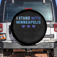 I Stand With Minneapolis Spare Tire Cover Blue Heart Solidarity Support Minnesota Strong