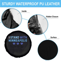 I Stand With Minneapolis Spare Tire Cover Blue Heart Solidarity Support Minnesota Strong