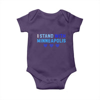 I Stand With Minneapolis Baby Onesie Blue Heart Solidarity Support Minnesota Strong