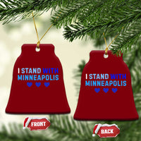 I Stand With Minneapolis Ceramic Ornament Blue Heart Solidarity Support Minnesota Strong