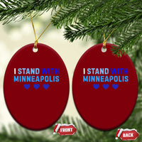 I Stand With Minneapolis Ceramic Ornament Blue Heart Solidarity Support Minnesota Strong