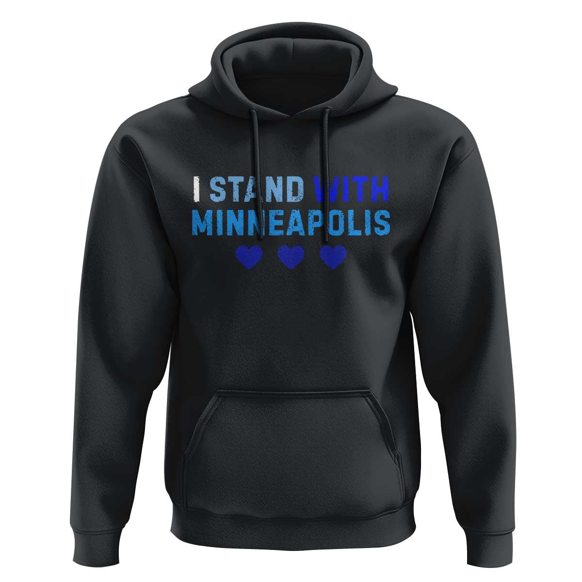 I Stand With Minneapolis Hoodie Blue Heart Solidarity Support Minnesota Strong
