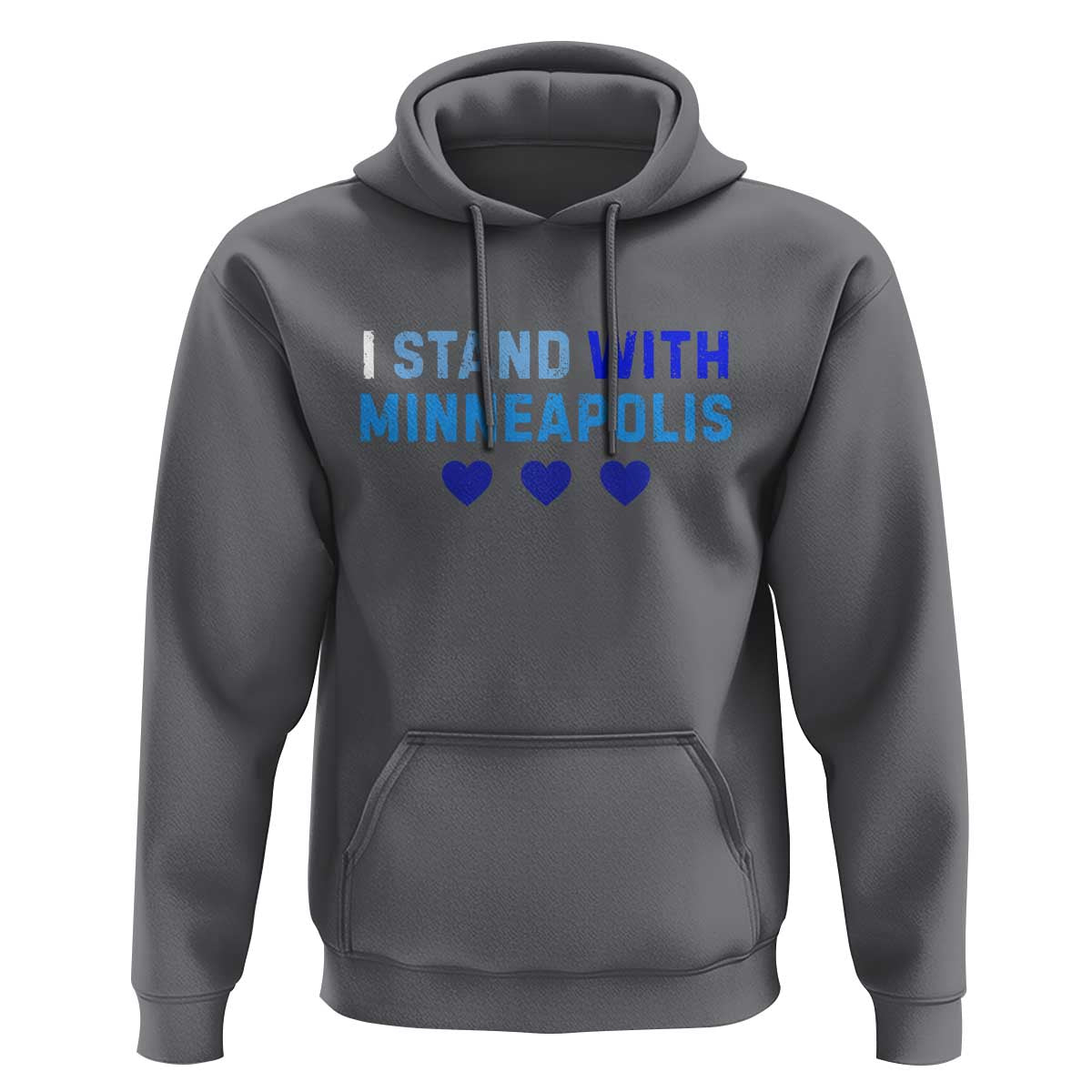 I Stand With Minneapolis Hoodie Blue Heart Solidarity Support Minnesota Strong