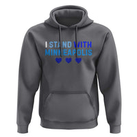 I Stand With Minneapolis Hoodie Blue Heart Solidarity Support Minnesota Strong