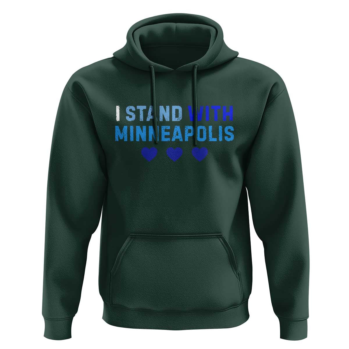 I Stand With Minneapolis Hoodie Blue Heart Solidarity Support Minnesota Strong