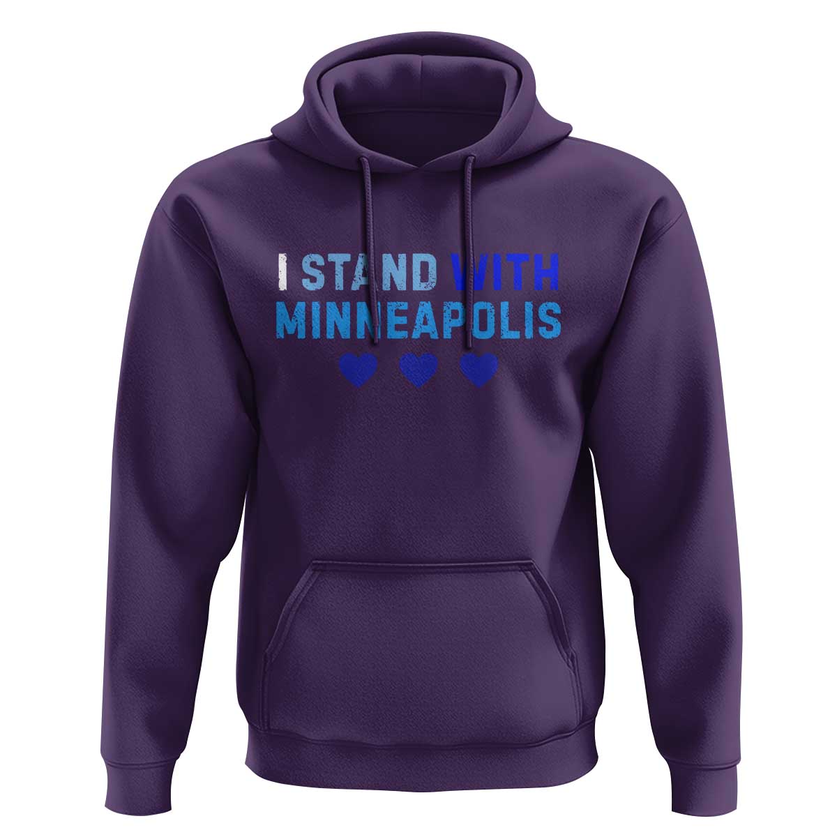 I Stand With Minneapolis Hoodie Blue Heart Solidarity Support Minnesota Strong