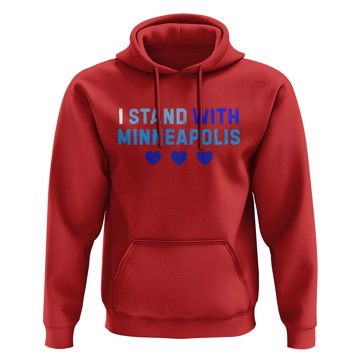 I Stand With Minneapolis Hoodie Blue Heart Solidarity Support Minnesota Strong