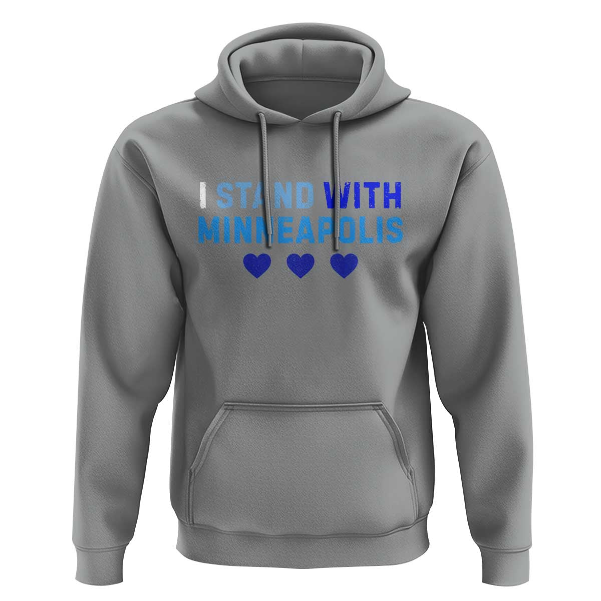 I Stand With Minneapolis Hoodie Blue Heart Solidarity Support Minnesota Strong