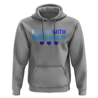 I Stand With Minneapolis Hoodie Blue Heart Solidarity Support Minnesota Strong