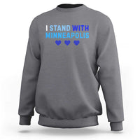 I Stand With Minneapolis Sweatshirt Blue Heart Solidarity Support Minnesota Strong