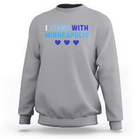 I Stand With Minneapolis Sweatshirt Blue Heart Solidarity Support Minnesota Strong