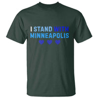 I Stand With Minneapolis T Shirt Blue Heart Solidarity Support Minnesota Strong