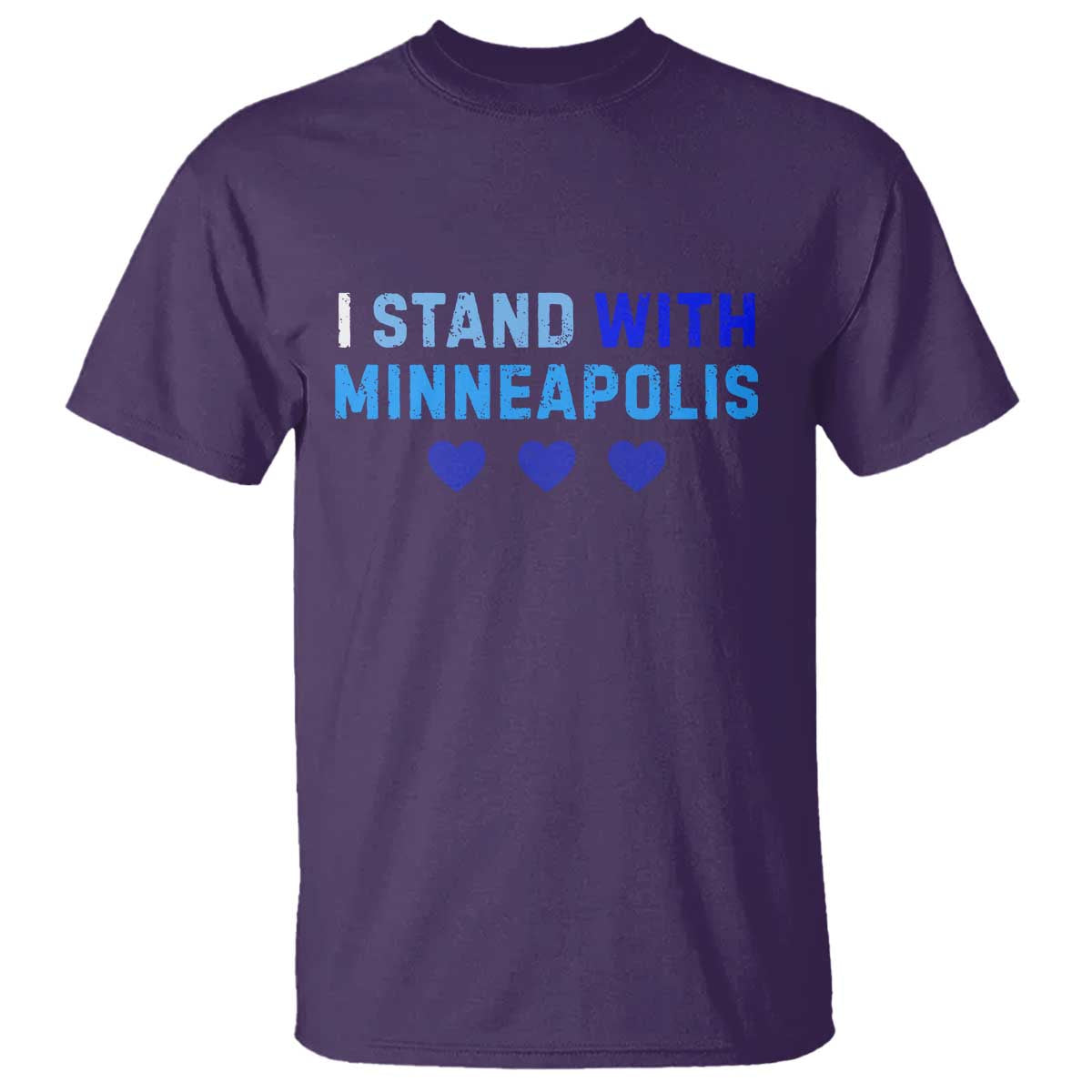 I Stand With Minneapolis T Shirt Blue Heart Solidarity Support Minnesota Strong