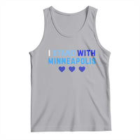 I Stand With Minneapolis Tank Top Blue Heart Solidarity Support Minnesota Strong