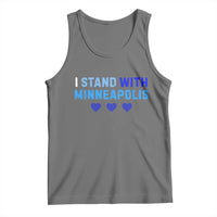 I Stand With Minneapolis Tank Top Blue Heart Solidarity Support Minnesota Strong
