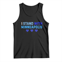I Stand With Minneapolis Tank Top Blue Heart Solidarity Support Minnesota Strong