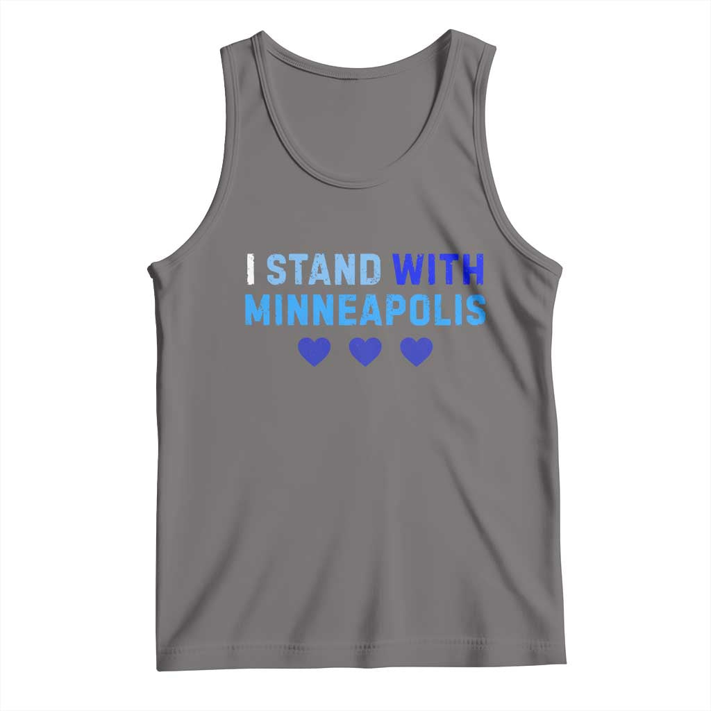 I Stand With Minneapolis Tank Top Blue Heart Solidarity Support Minnesota Strong