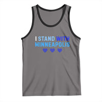 I Stand With Minneapolis Tank Top Blue Heart Solidarity Support Minnesota Strong