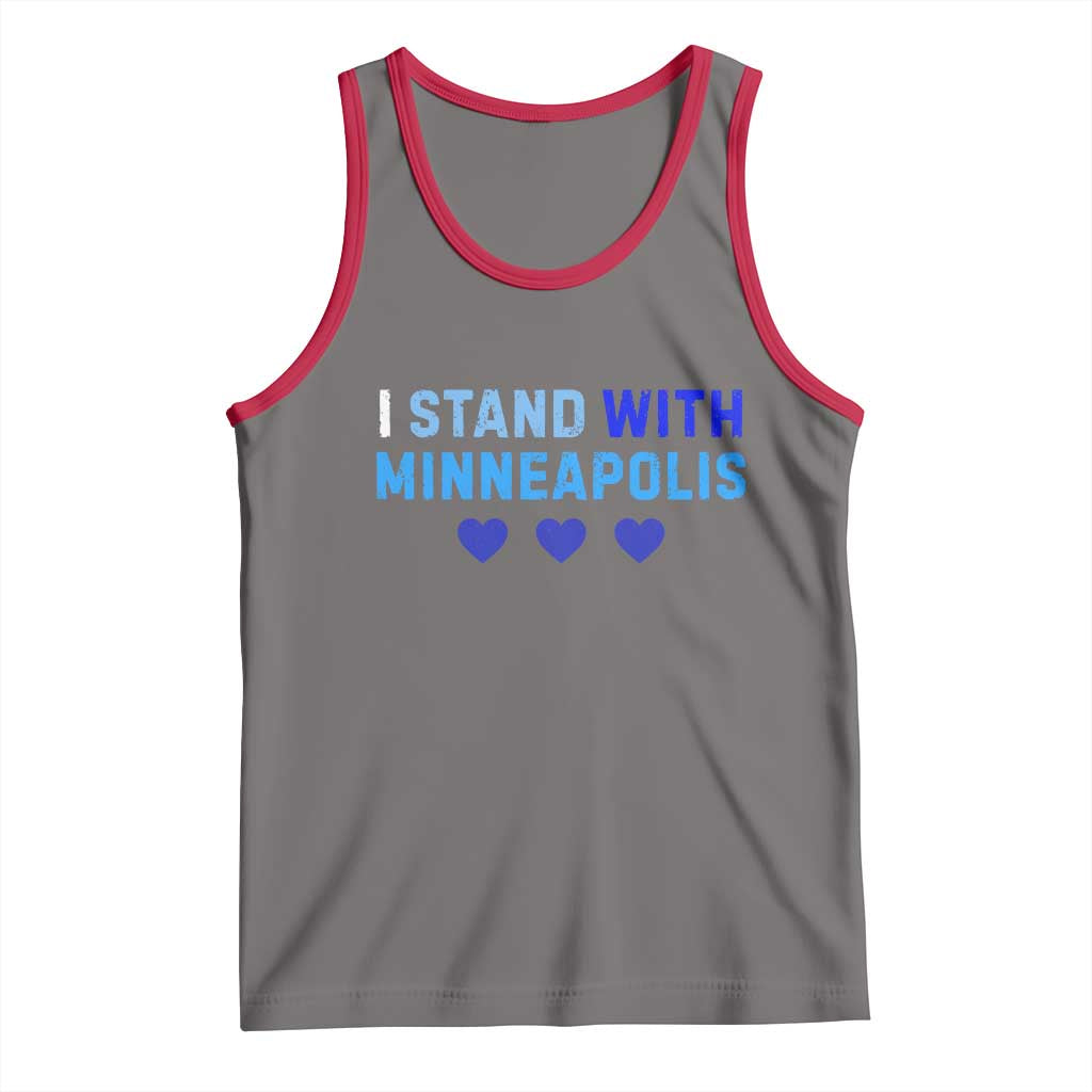 I Stand With Minneapolis Tank Top Blue Heart Solidarity Support Minnesota Strong