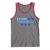 I Stand With Minneapolis Tank Top Blue Heart Solidarity Support Minnesota Strong
