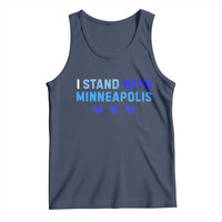 I Stand With Minneapolis Tank Top Blue Heart Solidarity Support Minnesota Strong
