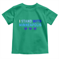 I Stand With Minneapolis Toddler T Shirt Blue Heart Solidarity Support Minnesota Strong